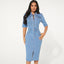 Robe en jean moulante pour femme