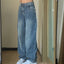 Jeans large à taille haute grande taille pour femme