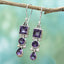 Boucles d'oreilles tendance géométriques rondes rétro en zircon pour femme