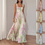 Floral Print Pleated Dress Summer A-Line Sleeveless Midi Dresses Women's Clothing