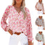 Chemisier Femme Manches Lanterne Imprimé Floral Mousseline