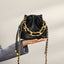 Sac à bandoulière en cuir pour femmes, mini et portable, de forme seau et au style à la mode