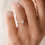 Bague ronde en argent sterling 925 avec zircons et cristaux pour femme