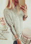 Pull à col rond simple pour femme