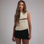 Débardeur tricoté rayé style Chanel pour femme, vêtement d'été, coupe ajustée, couche de base, haut sans manches
