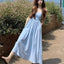Robe Salopette Plissée Bleu Doux