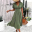 Robe tunique décontractée unie pour femme