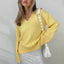 Pull-over Femme Couleur Unie Style Décontracté