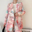 Blazer croisé imprimé graffiti pour femme
