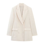 Blazer long croisé pour femme