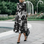 Robe moulante à manches longues pour femme