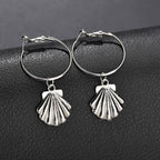 Nouvelles boucles d'oreilles simples pour femmes, bijoux d'oreilles en coquille, vente chaude transfrontalière