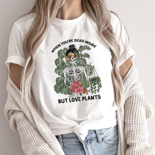 T-shirts pour femmes à imprimé Tarot de la Mode, hauts à motifs de dessins animés Main Image