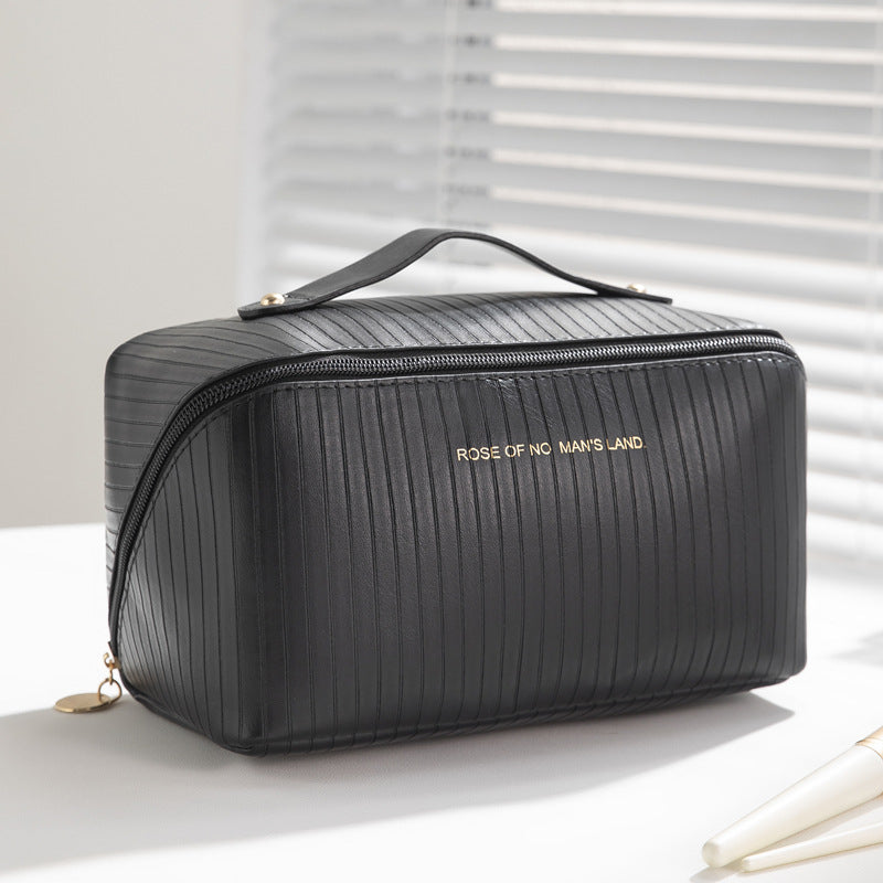 Trousse de Maquillage Verticale pour Femmes Grande Capacité et Portable