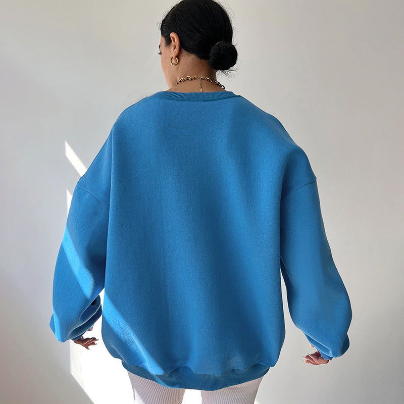 Pull décontracté ample et polyvalent pour femme