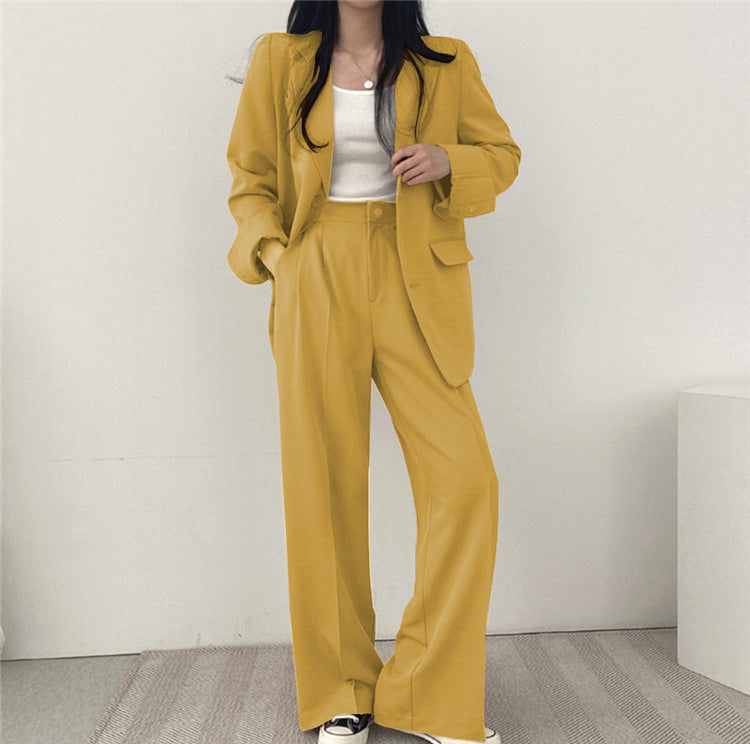 Ensemble tailleur décontracté style coréen pour femme