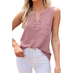 Caraco ample col en V de couleur unie pour femme