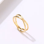 Bague Bohème Vintage Croisée en Or pour Femme Mariage