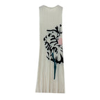 Robe Gilet sans Manches Imprimée Ample d'Été