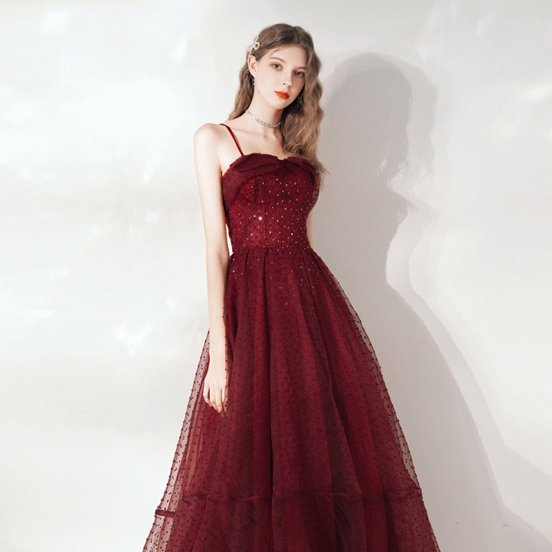 Jupe midi de mariée rouge pour femme