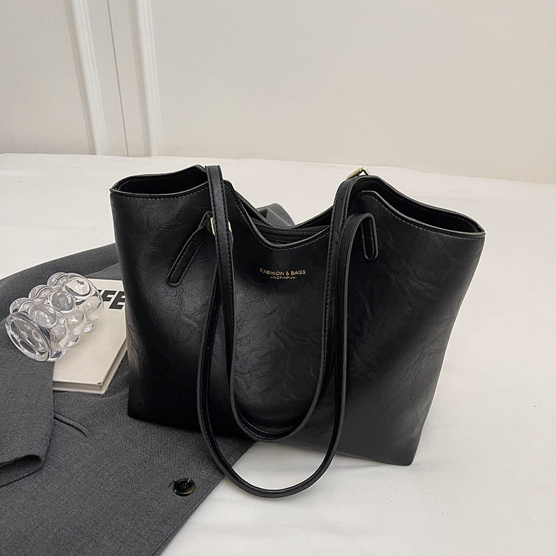 Sac cabas texturé simple et polyvalent pour femme