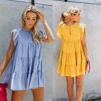 Robe mi-longue Femme Tendance Volants