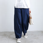 Pantalon ample femme en coton et lin pour l'été, grande taille, décontracté, coupe lanterne