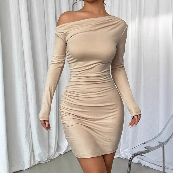 Robe longue décontractée à manches longues pour femme