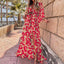 Robe longue sexy de plage asymétrique à col en V fendu