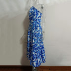 Robe d'été dos nu imprimée à épaules dénudées