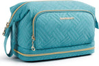 Grande trousse de maquillage matelassée à large ouverture