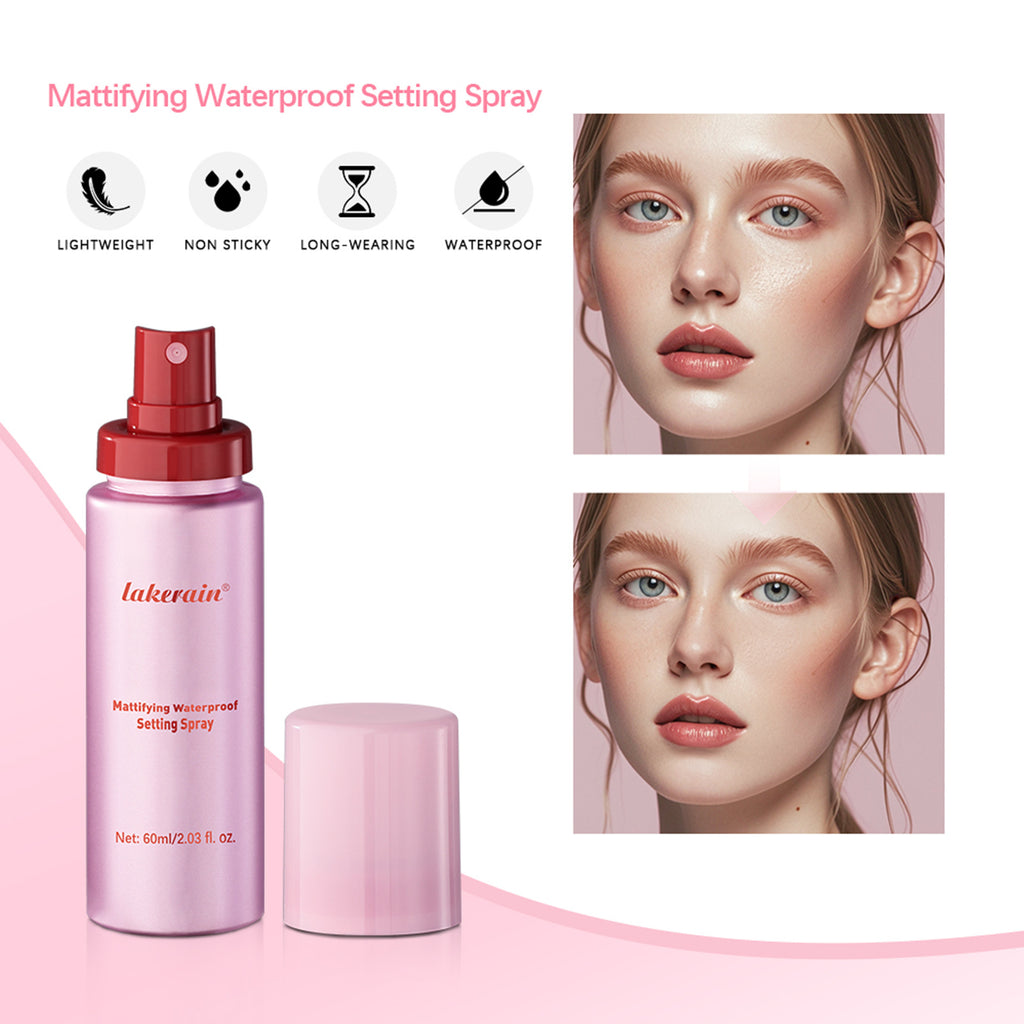 Spray fixateur de maquillage longue tenue effet mat imperméable