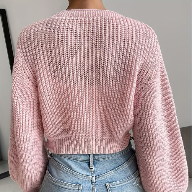 Manteau en tricot décontracté pour femme Main Image