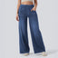 Jean ample et extensible à jambe large et taille haute pour femme