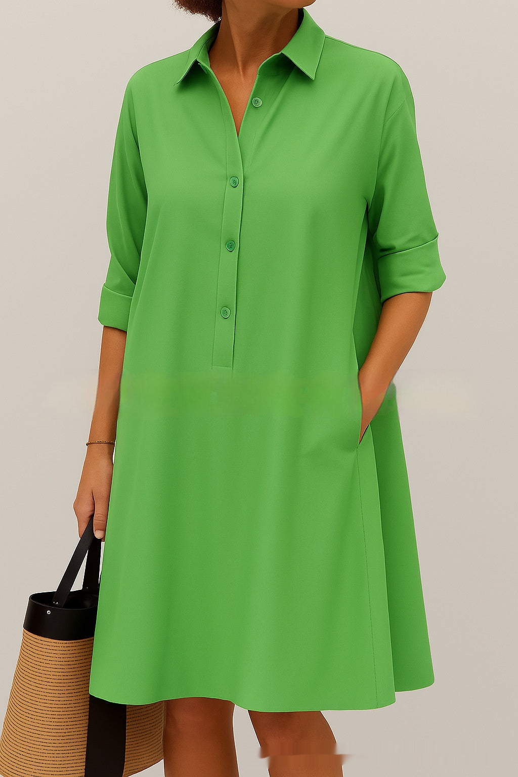 Women's Fashion Loose Solid Color Dress