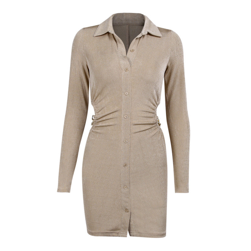 Robe chemise femme nouvelle texture automne