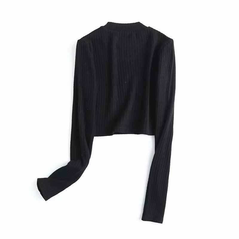 Slim Short Long Sleeved T Shirt Women  Highwaist Flared Trousers