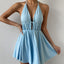 Robe dos nu à lacets en V profond pour femme