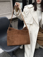 Nouveau sac fourre-tout avancé en cuir mat pour femme