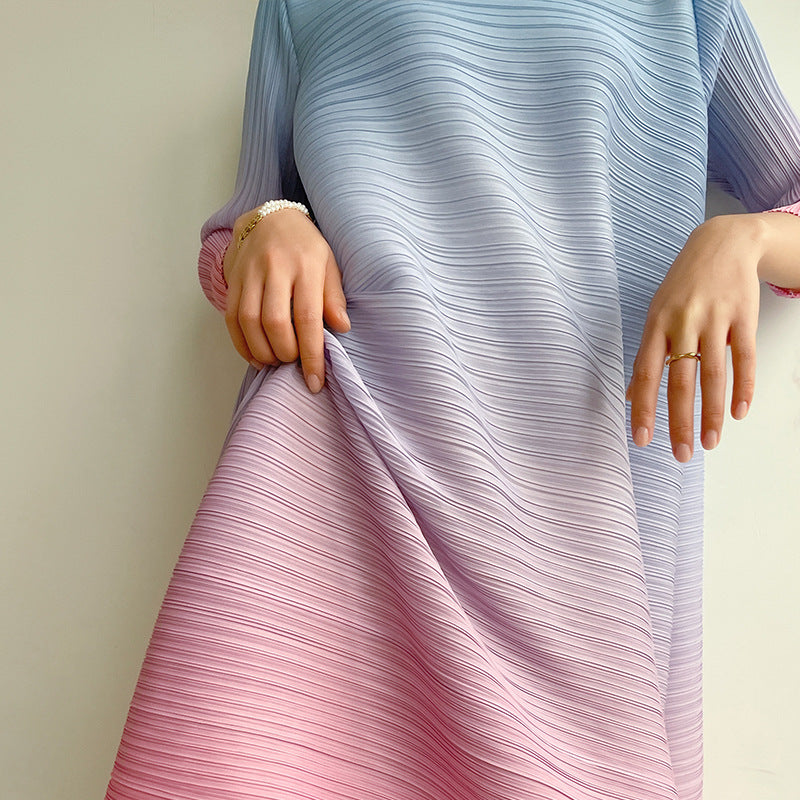 Robe plissée grande taille pour femmes