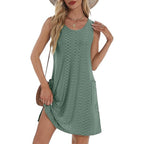 Robe sans manches à poches pour femme