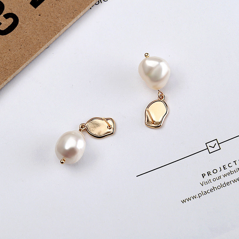 Boucles d'oreilles en argent sterling 925 avec perles baroques