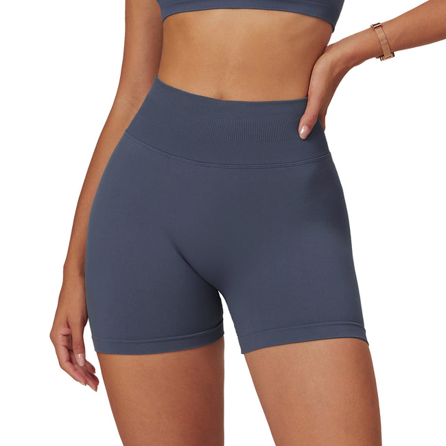 Shorts de yoga taille haute sans couture pour femmes, sculptants et rehausseurs de hanches Main Image