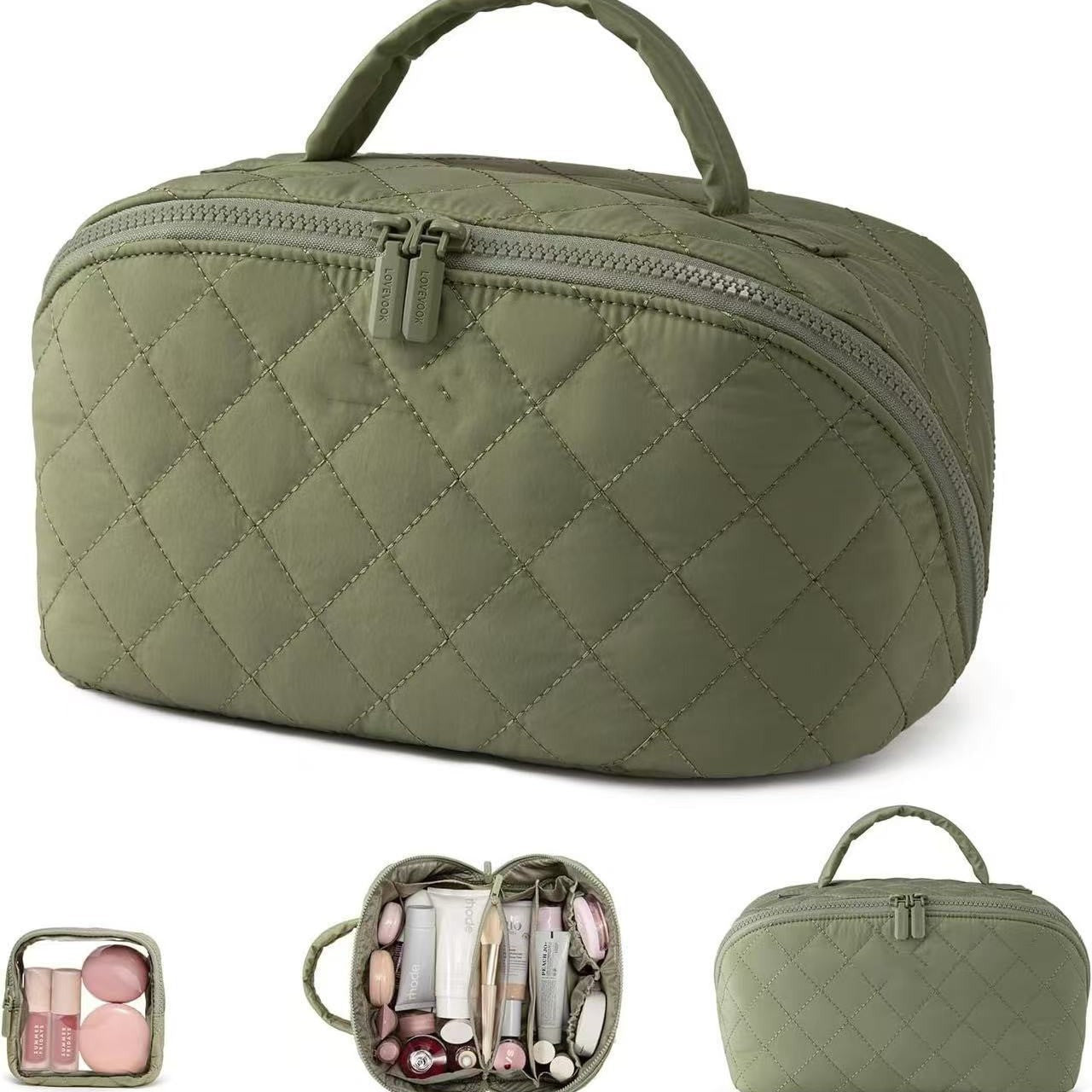 Trousse de maquillage portable grande capacité pour femme
