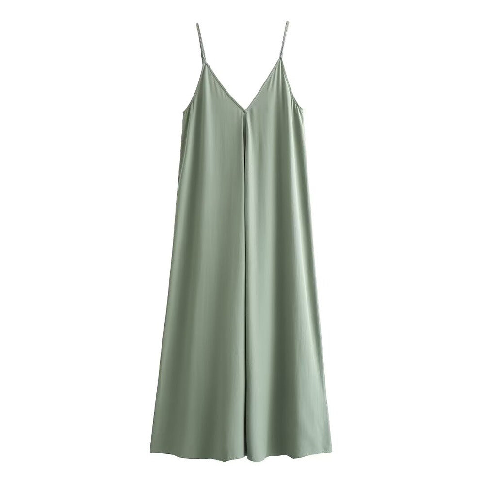 Caraco polyvalent, robe mi-longue élégante, couleur unie