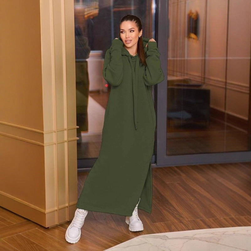 Robe décontractée femme en molleton doublé