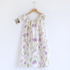 Robe camisole en gaze de coton avec coussinets de poitrine pour femme