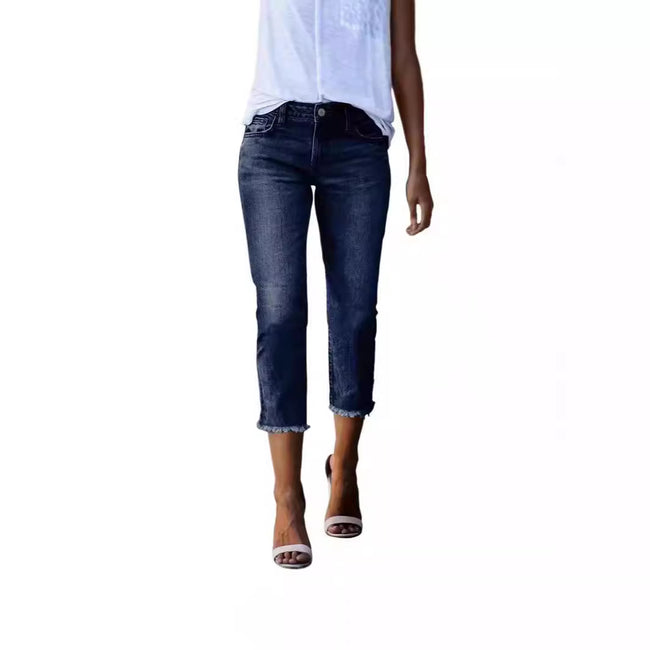 Jeans moulant et extensible de style rétro pour femme Main Image