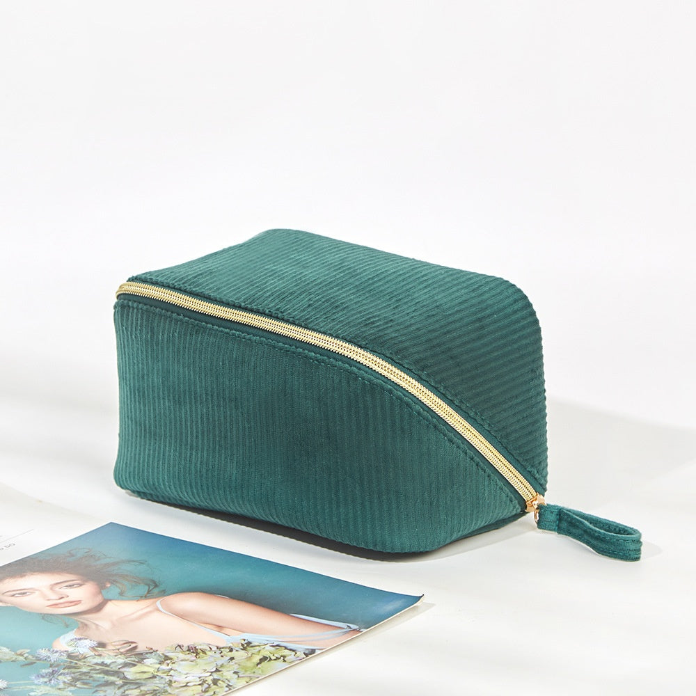Trousse de Maquillage Rayée Grande Capacité Sac de Voyage