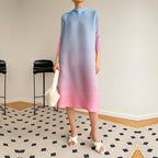 Robe plissée grande taille pour femmes